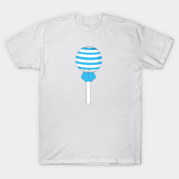 Blue stripe lollipop T-Shirt by MickeyEdwards